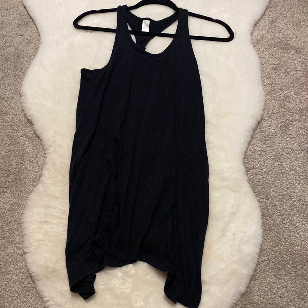 Long black tank top